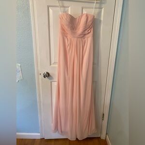 David’s bridal light pink formal gown